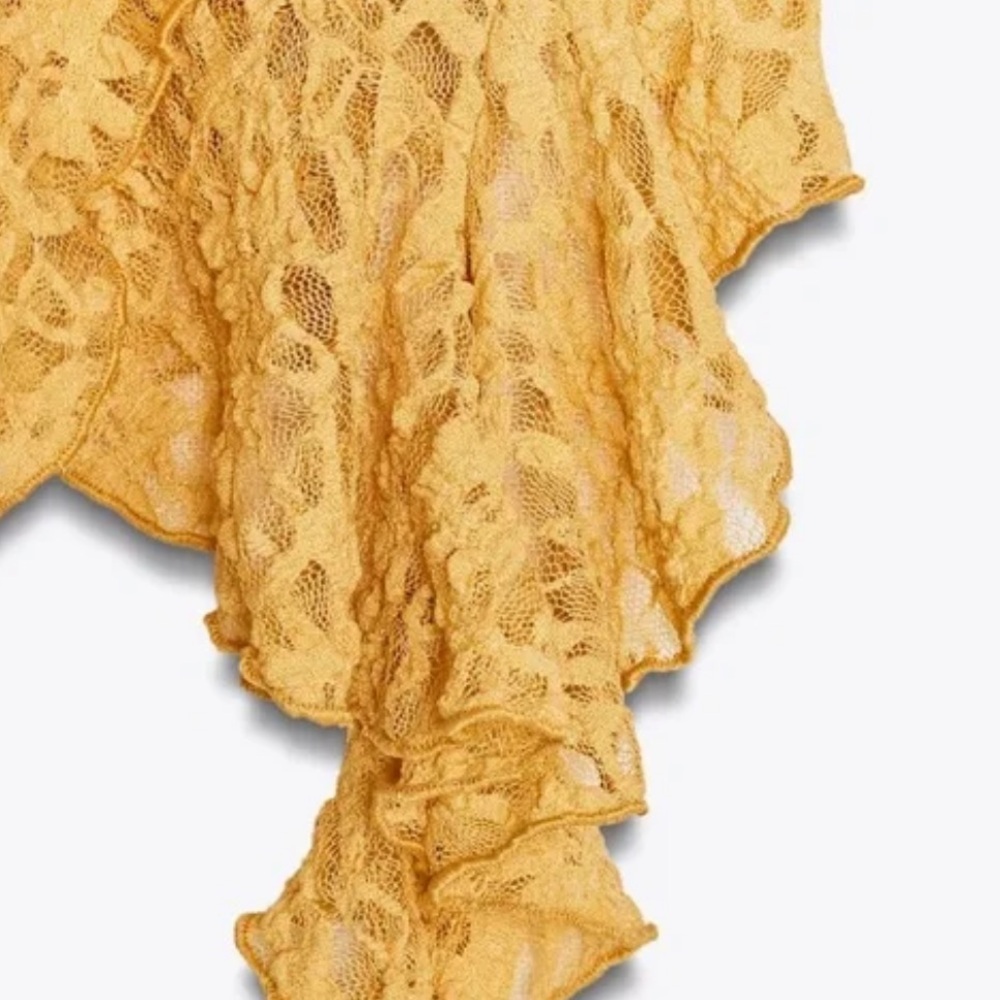 ZARA LACE RUFFLE TOP - Picture 8 of 10